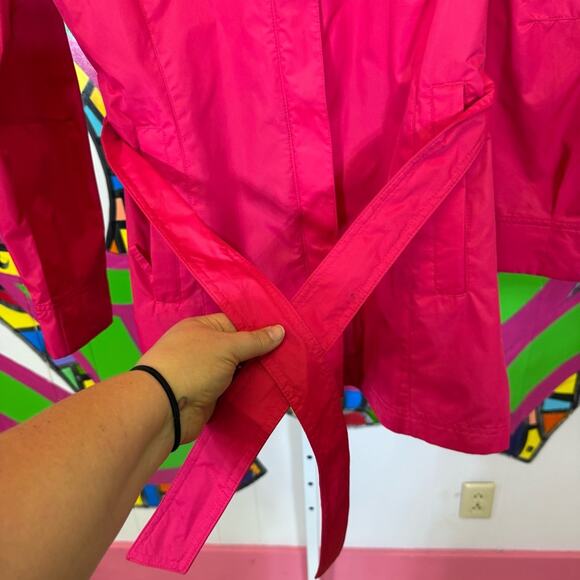 Columbia Red Trench Rain Coat Stylish. Size Small. Pristine condition! - Picture 3 of 6